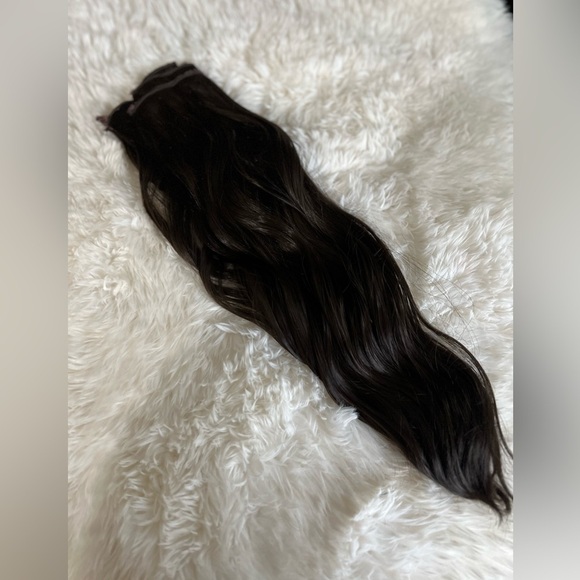 Dark Brown Hair Extensions with Clips - Picture 3 of 4